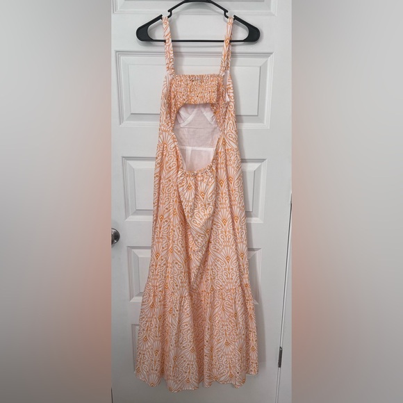 Loft Eyelet Open Back Maxi Dress Size 6 - Picture 6 of 6